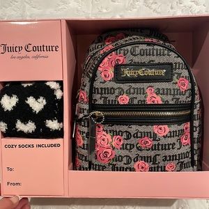 Juicy couture small backpack & heart socks